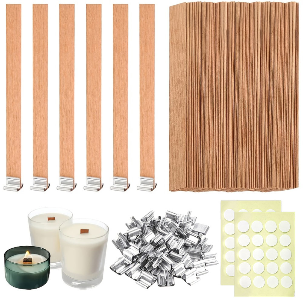 Candle Making Diy Kit - 100 pezzi stoppini in legno con
