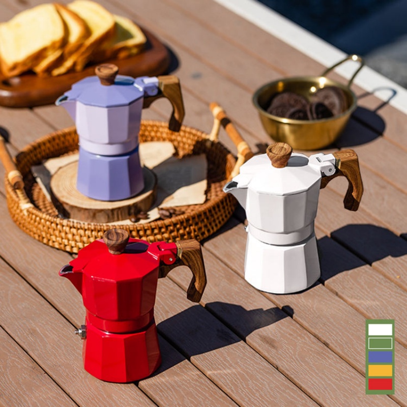 Pour Pot Aluminum - Caffettiera Moka da una tazza, versata