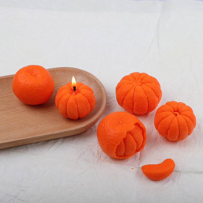 Candle Making Bath - Stampi in silicone per candele arancioni