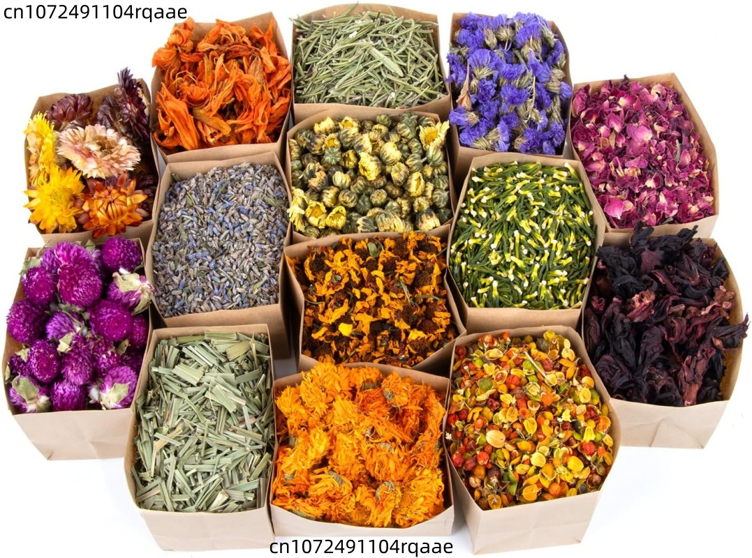 Candle Making Bath - Confezione Premium di Fiori Secchi Naturali