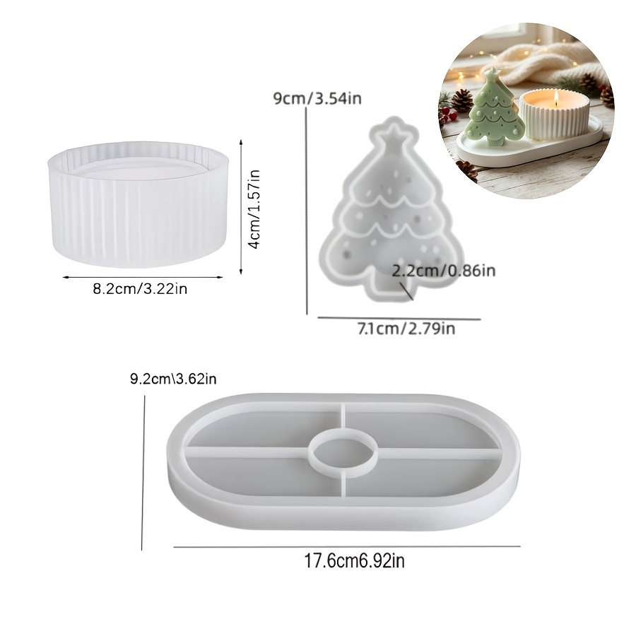 Set di 3 stampi in resina sili - Candle Making Diy Kit recensione e prezzo