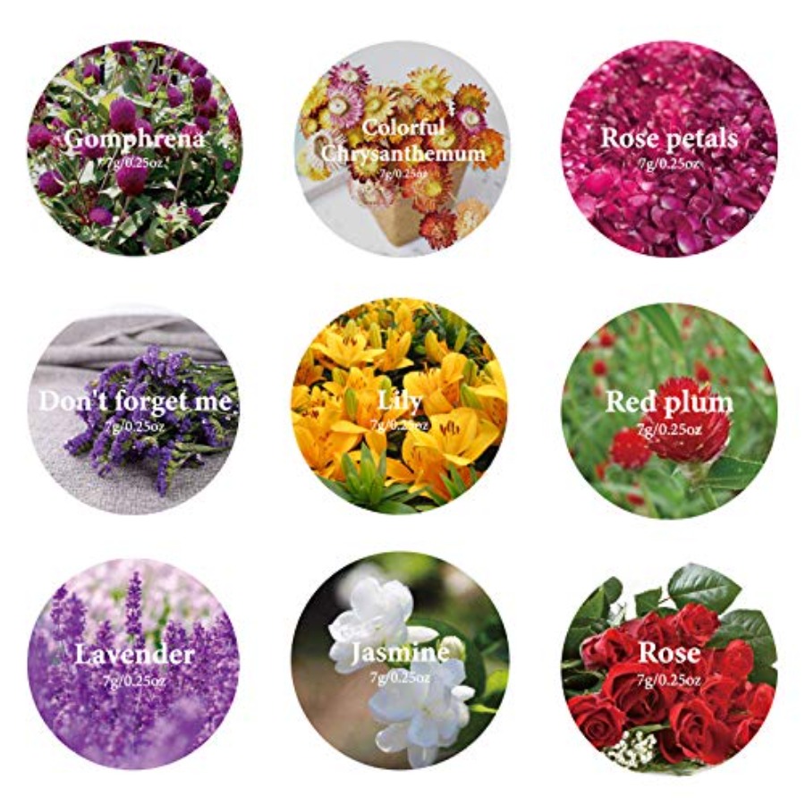 9 Sacchetti di Fiori Secchi, K - Candle Making Bath recensione e prezzo