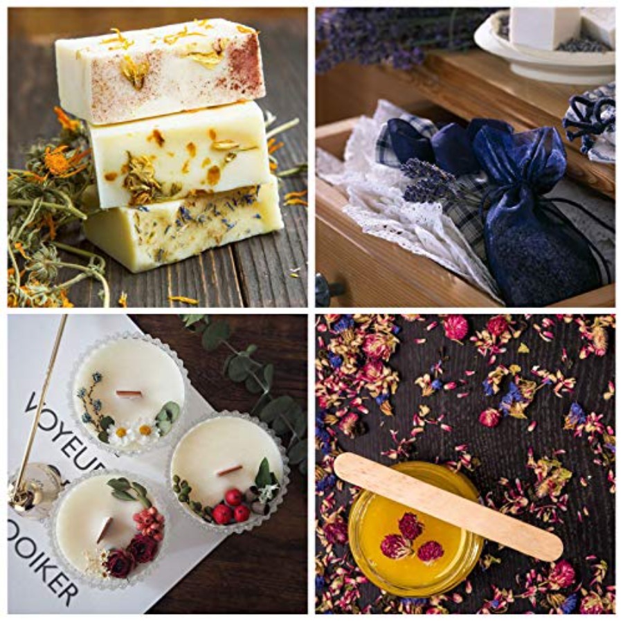 9 Sacchetti di Fiori Secchi, K - Candle Making Bath recensione e prezzo