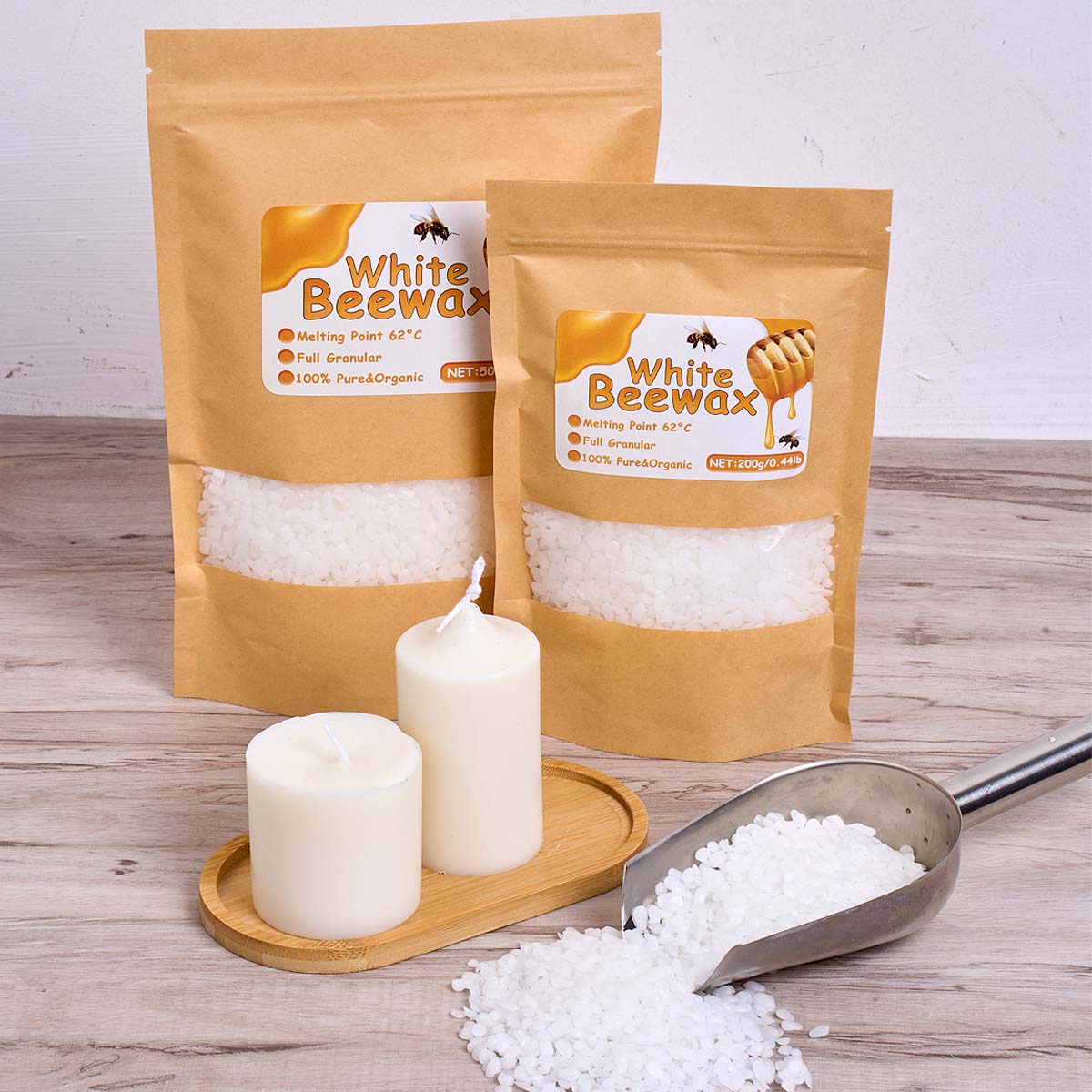 1000g Cera d'api bianca Candel - Candle Making Kit Beeswax recensione e prezzo