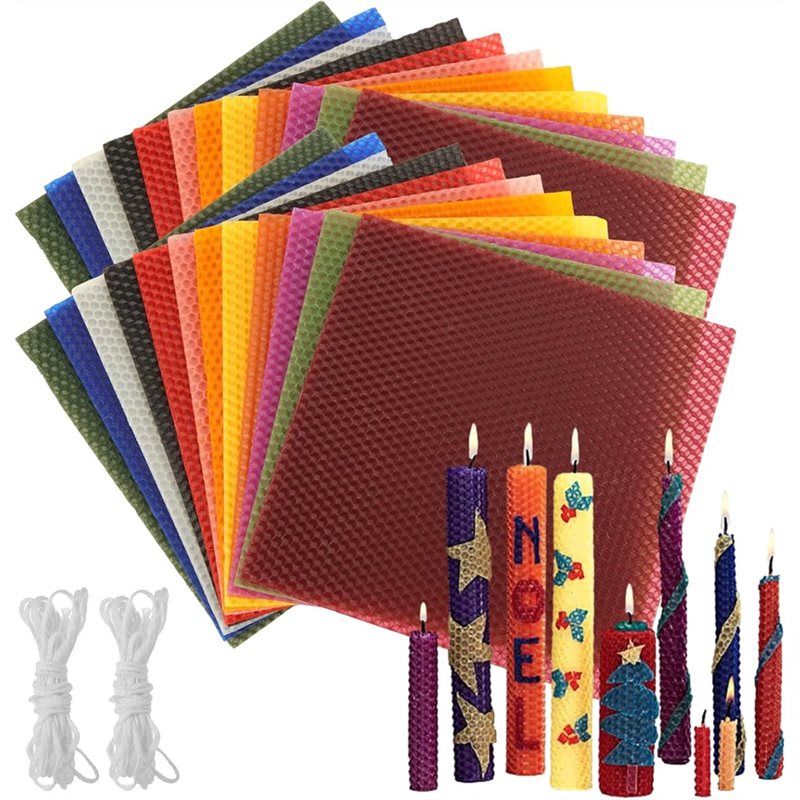 AT21-Fogli di cera d'api (24 p - Candle Making Kit Beeswax recensione e prezzo
