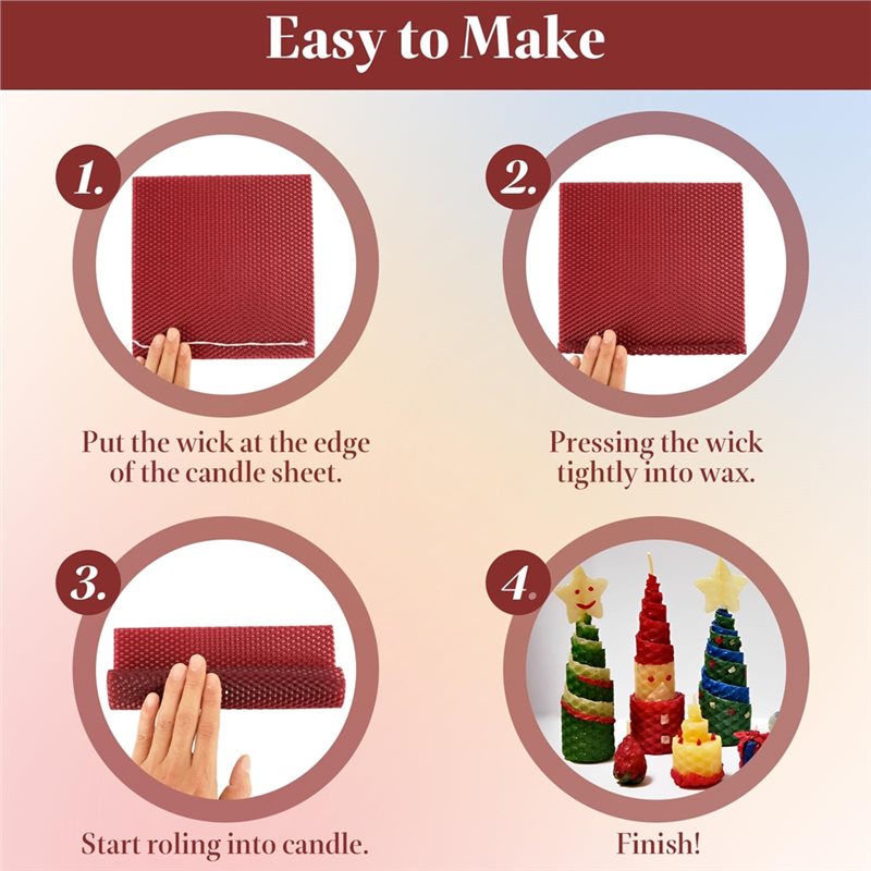 AT21-Fogli di cera d'api (24 p - Candle Making Kit Beeswax recensione e prezzo