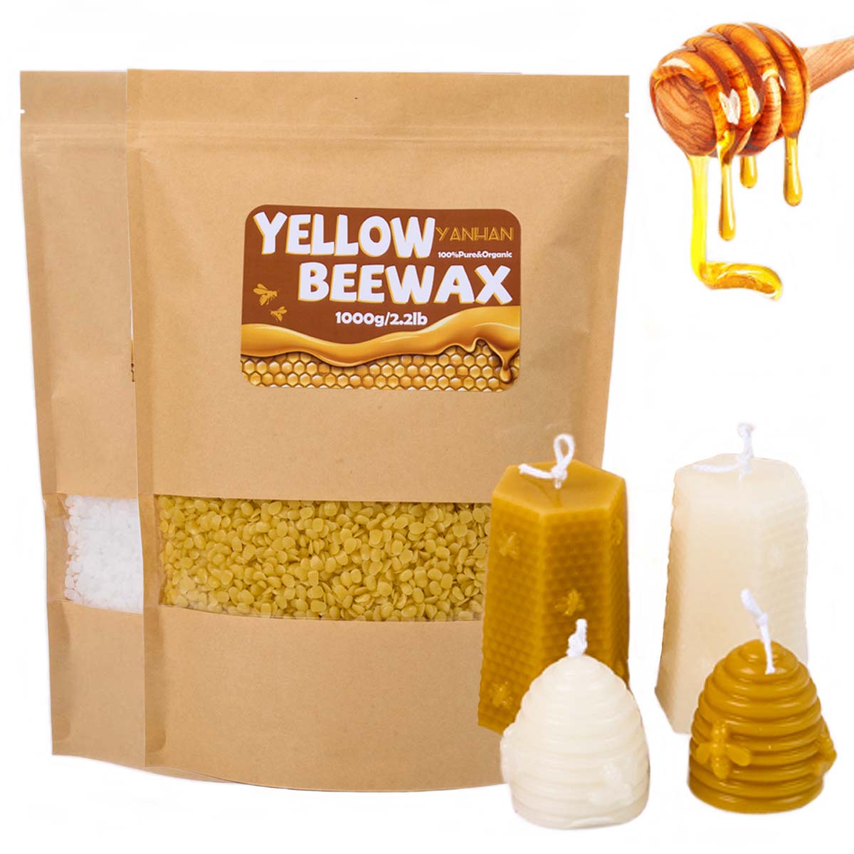 1000g puro naturale granulare  - Candle Making Kit Beeswax recensione e prezzo