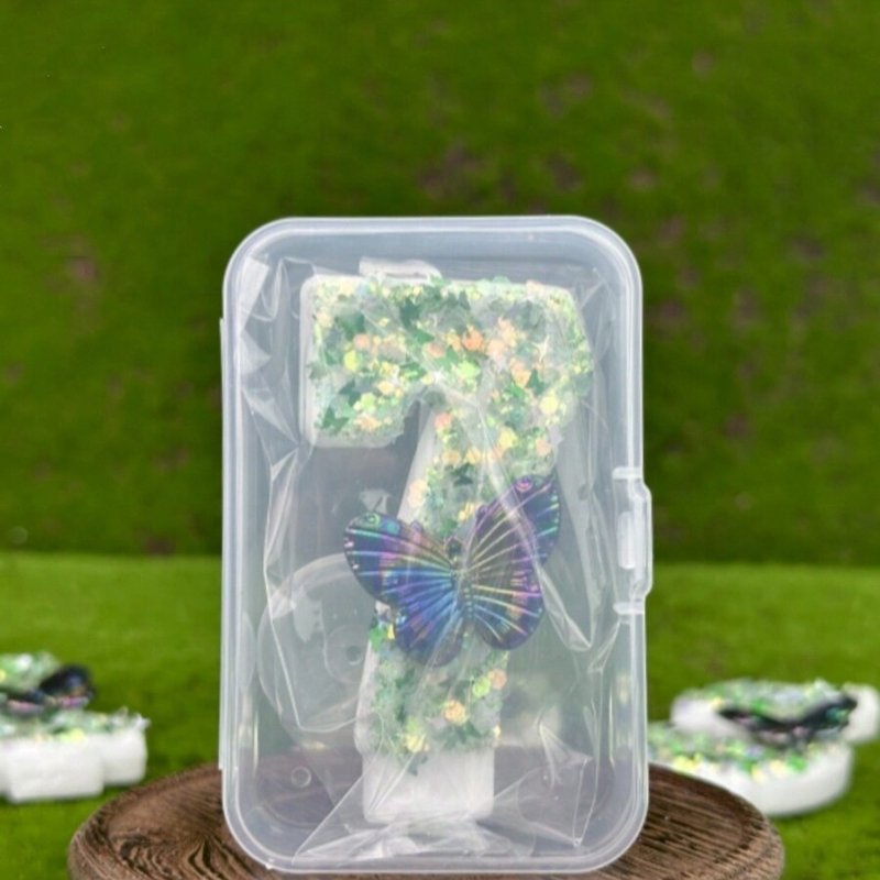 1Pc Verde Paillettes Numero 0- - Paraffin Candle Wax recensione e prezzo