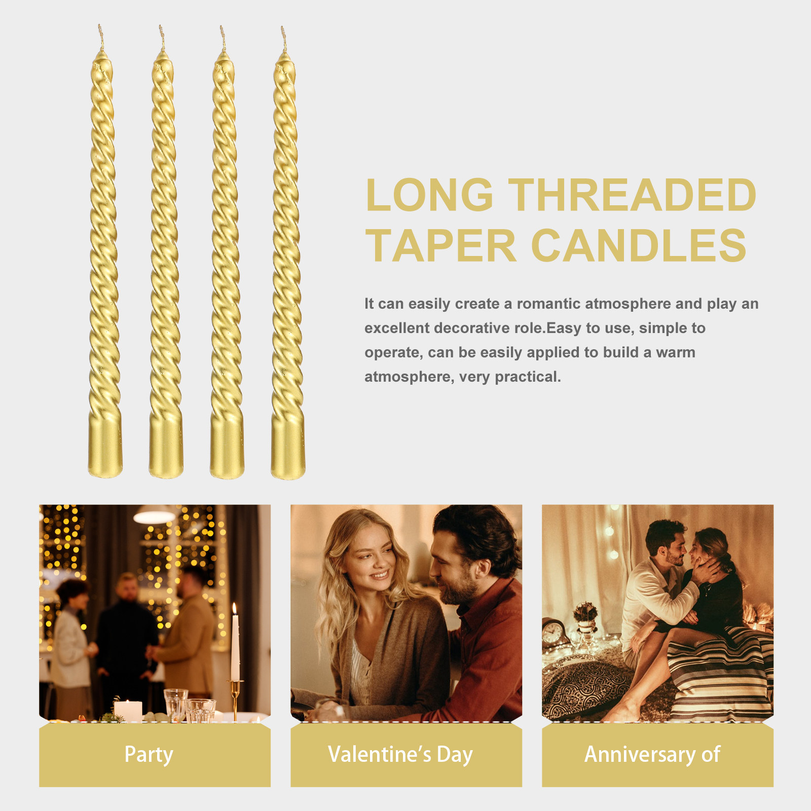 Set di 4 Portacandele Decorati - Paraffin Candle Wax recensione e prezzo